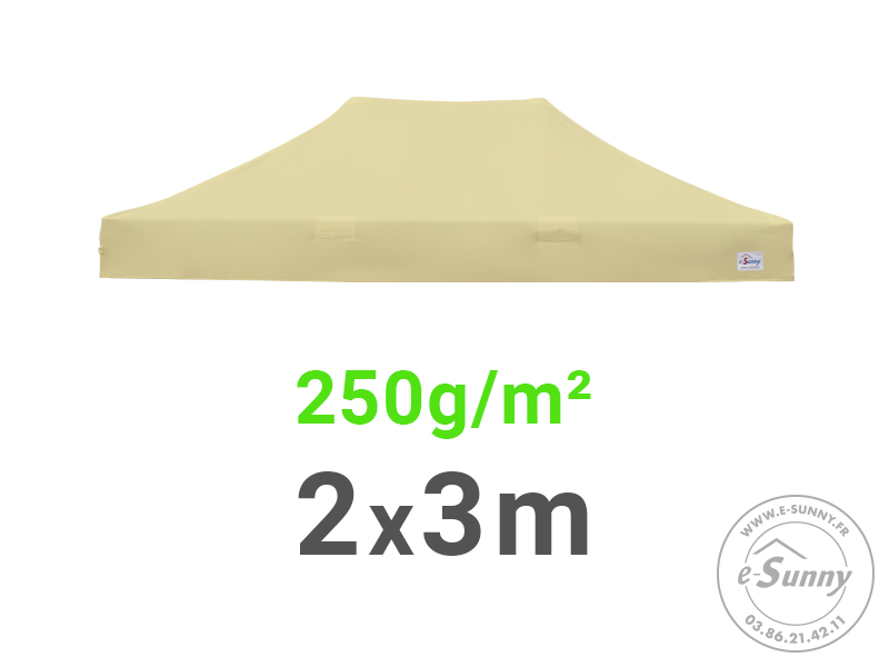 Bâche de toit 250g/m² rechange pour barnum pliant 2x3m