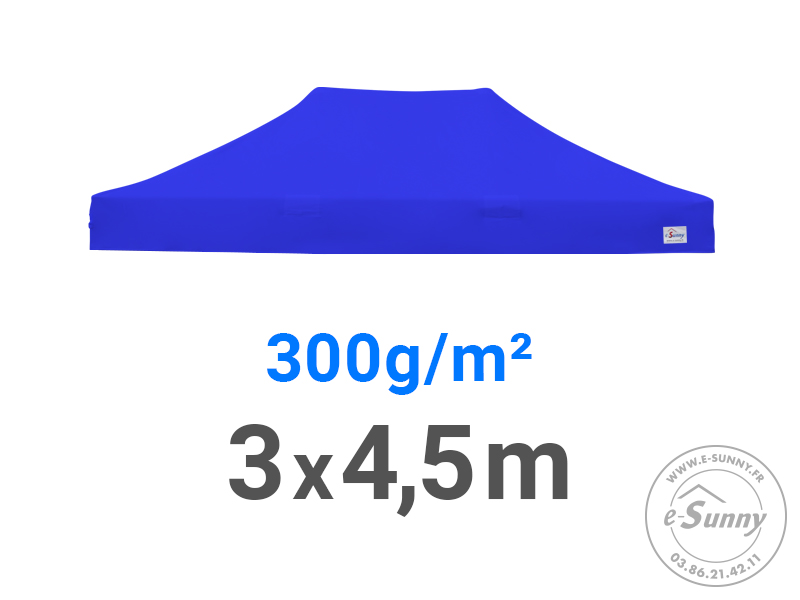 Bâche de toit 300g/m² rechange pour barnum pliant 3x4.5m