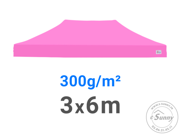 Bâche de toit 300g/m² rechange pour barnum pliant 3x6m