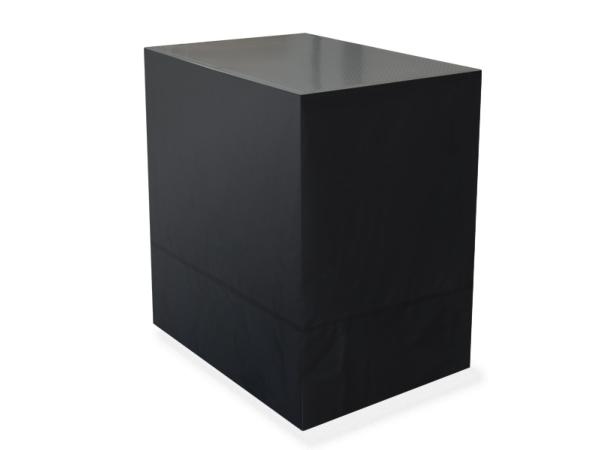 Table Comptoir Pliant Plateau Acier 1m X 70cm avec Jupe Noire