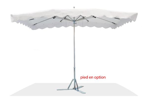 Parasol de marché télescopique 2.5 x 3M Blanc