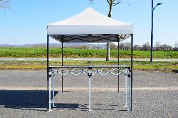 Table Comptoir Pliant Plateau Acier 2m X 40cm