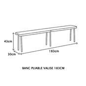 Banc Pliable Valise 183cm