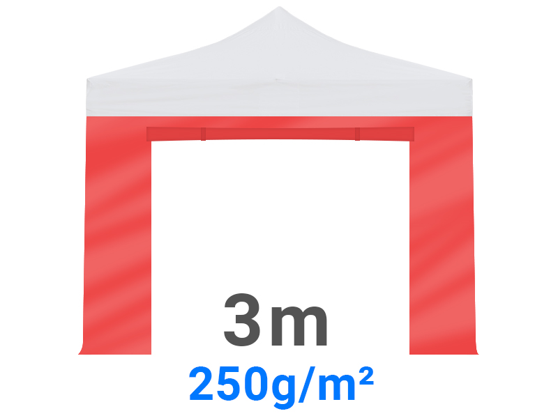 Côté porte 3m - Bâche latérale 250g/m²