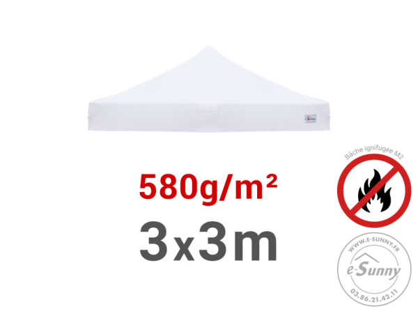 Bâche de toit 580g/m² rechange pour barnum pliant 3x3m - M2