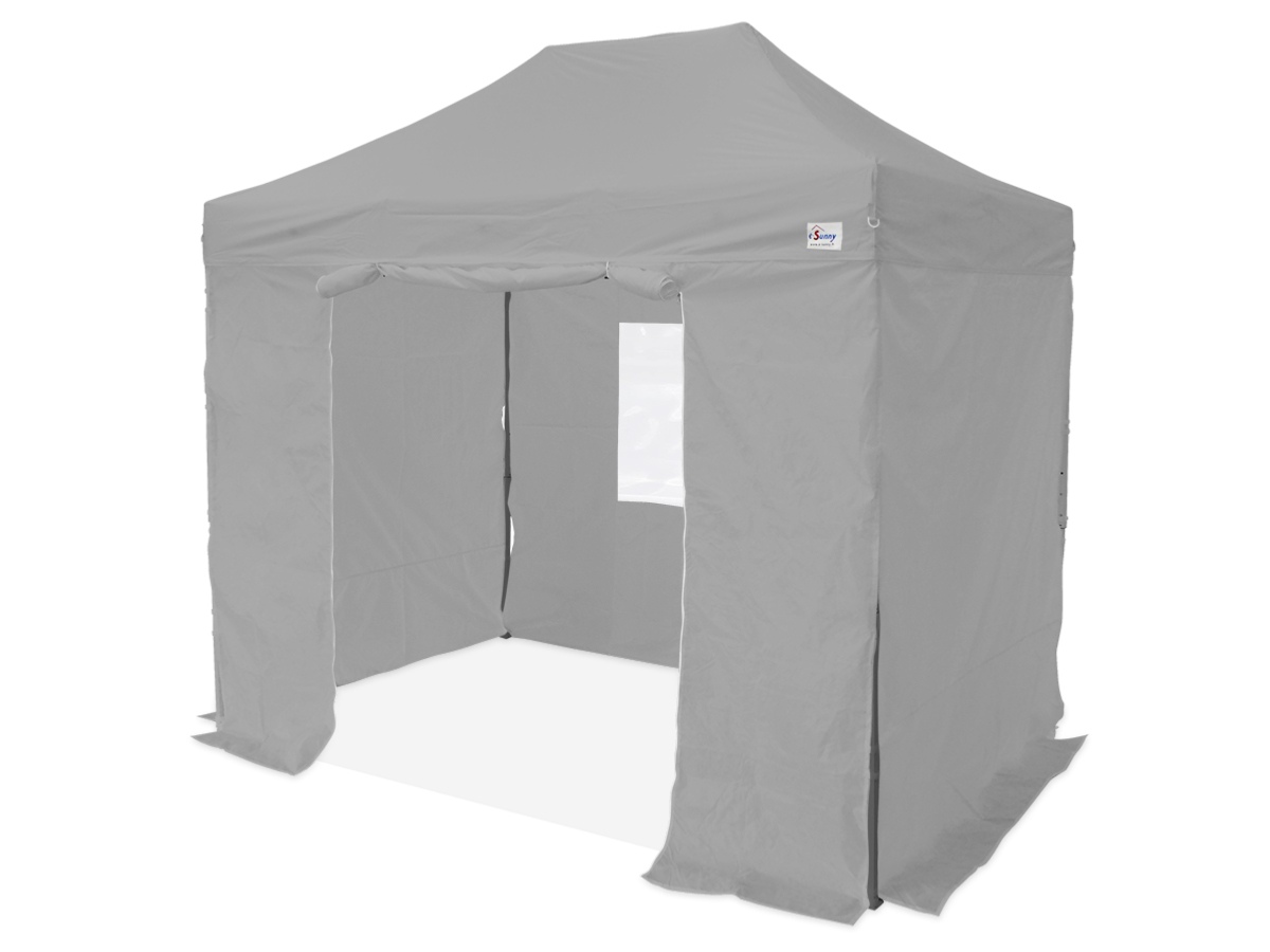 Barnum pliant 30mm - 2x3m + Pack bâches latérales GRIS