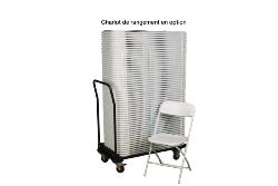 Chaise pliante blanche Harmonie M2 - lot de 6 pièces