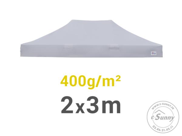 Bâche de toit 400g/m² rechange pour barnum pliant 2x3m