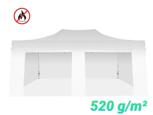 4 bâches latérales 520g/m² PVC 4x6m | 1 Coté avec Portes + 3 Pleines 