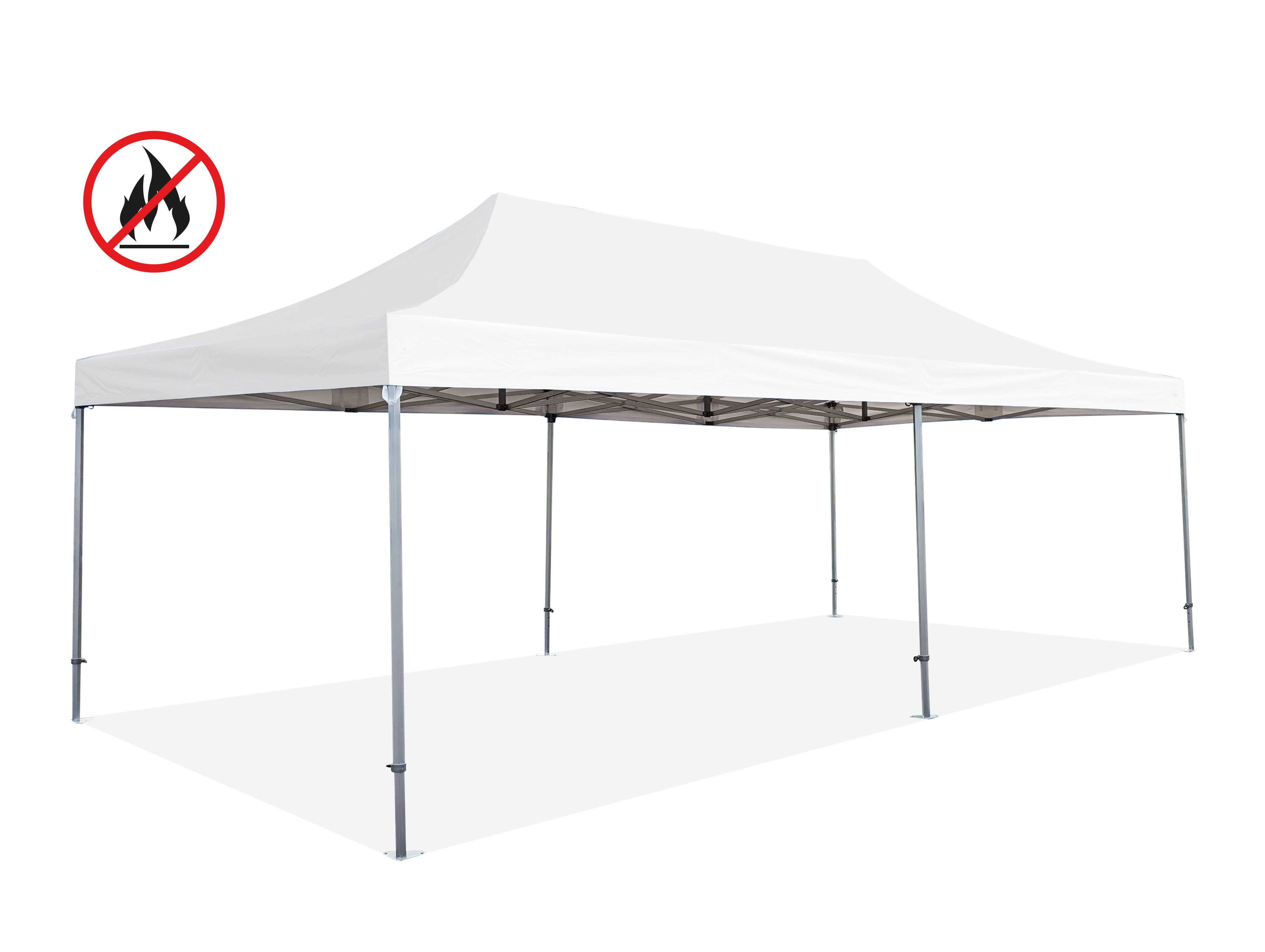 Tente Pliante Aluminium 55mm 4x8m + Pack latéral avec fermeture 