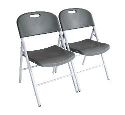 Chaise pliante gris Oliva M2 - lot de 6 pièces