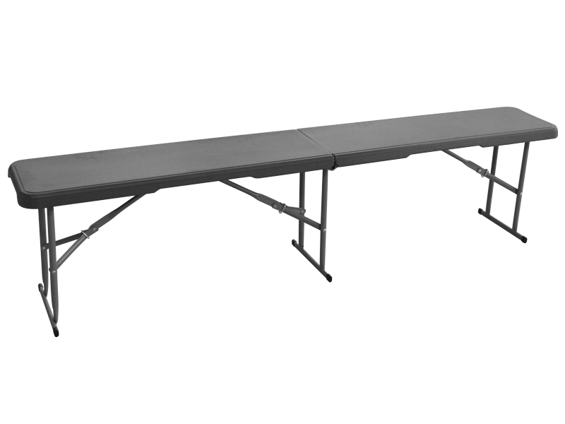 Banc Pliable Blanc 180cm - Banc Pliant pour Table de Camping - Banc Pliable  Résistant Idéal pour camping