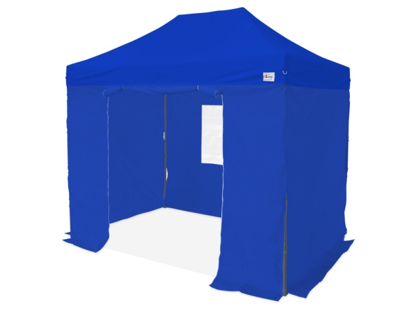 Barnum pliant 30mm - 2x3m + Pack bâches latérales BLEU