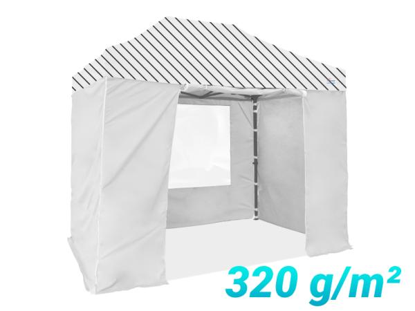 Pack Latéral 4 cotés 2x3m 320g/m² | 1 porte/1 fenetre/2 pleines
