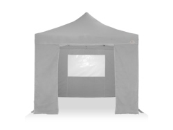 Barnum pliant 30mm - 3x3m + Pack bâches latérales Gris