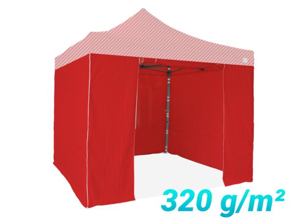 Pack Latéral 4 cotés 3x3m 320g/m² | 3 pleines + 1 porte 