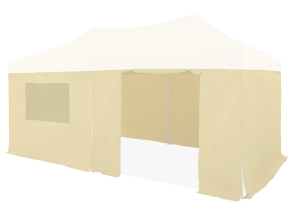 Bâches latérale 160g/m² Polyester Oxford 4 côtés 3x6M Beige