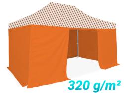 Pack Latéral 4 cotés 3x4.5m 320g/m² | 3 pleines + 1 porte 