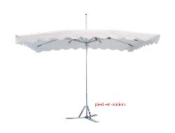 Parasol de marché télescopique 2.5 x 3M Blanc