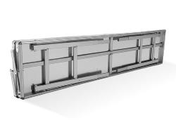 Table aluminium plateaux 2 étages 1.5 m