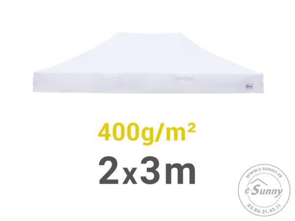 Bâche de toit 400g/m² rechange pour barnum pliant 2x3m