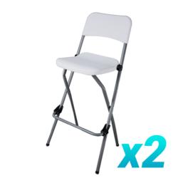 Chaise Pliante Haute Bar lot de 2 pièces
