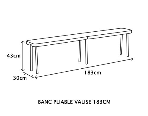 Banc pliable valise