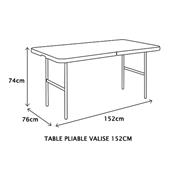 Table Pliable Valise 152cm