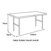 Table Pliable Valise 244cm