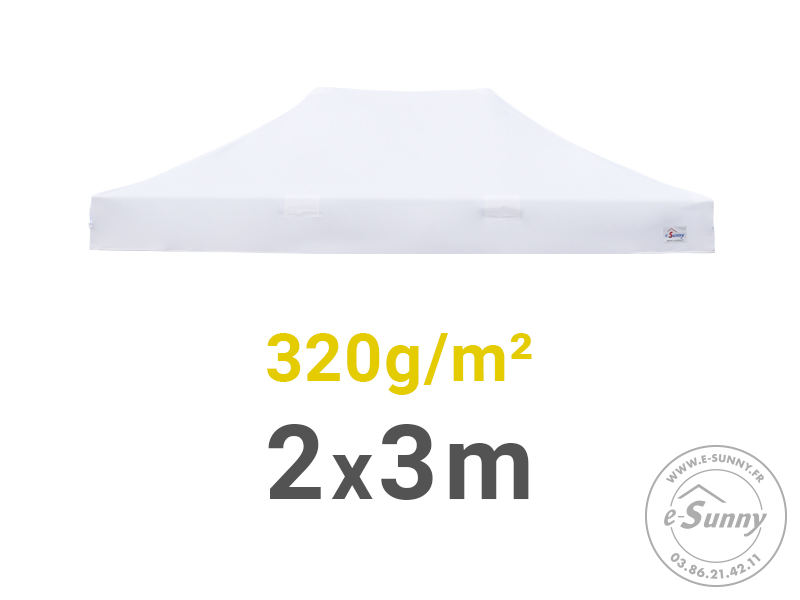 Bâche de toit 320g/m² rechange pour barnum pliant 2x3m