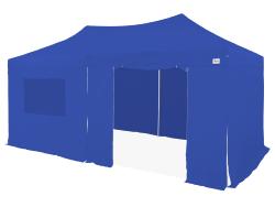 Barnum pliant 30mm - 3x6m + Pack bâches latérales Bleu