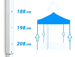Barnum pliant Acier 30mm - 3x3m avec Pack bâches latérales