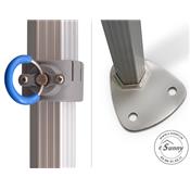 Tente Pliante Aluminium 45mm - Toit 320g/m² 2X3M + Pack bâches latérales