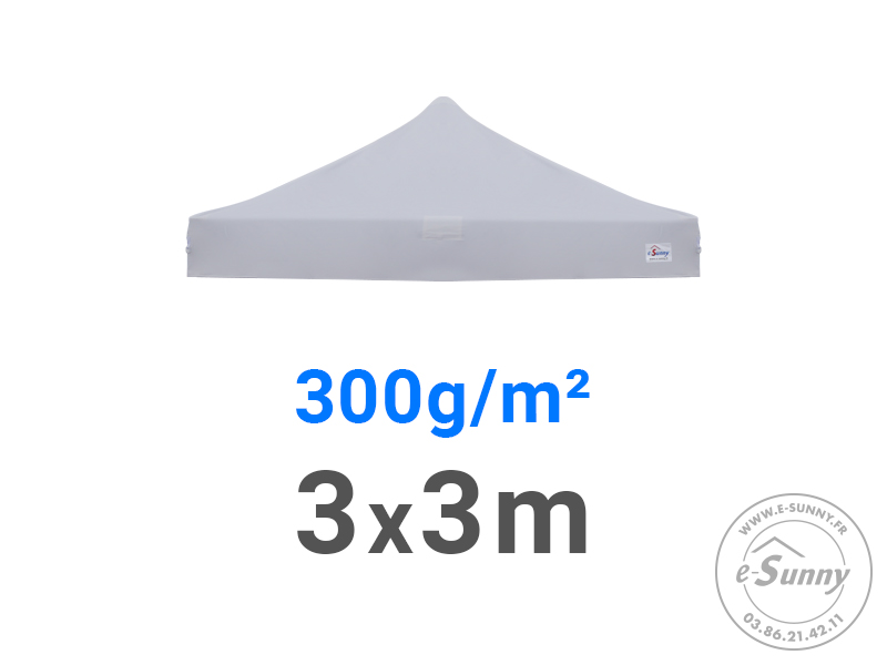 Bâche de toit 300g/m² rechange pour barnum pliant 3x3m