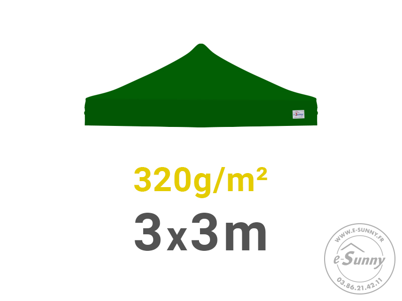 Bâche de toit 320g/m² rechange pour barnum pliant 3x3m