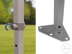 Tente Pliante Aluminium 55mm 4x8m + Pack latéral avec fermeture 