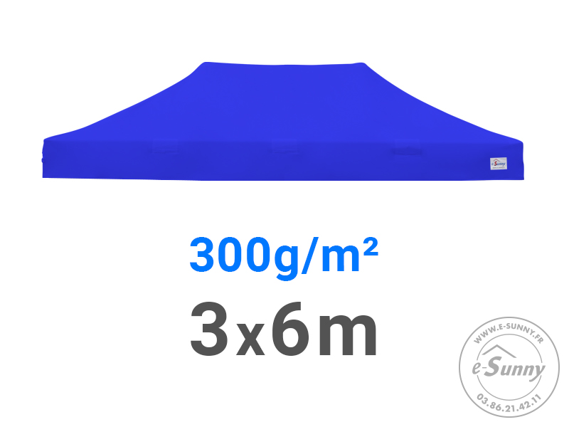 Bâche de toit 300g/m² rechange pour barnum pliant 3x6m
