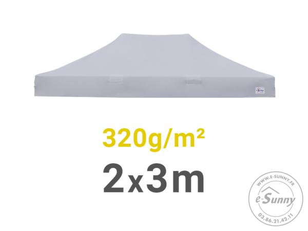 Bâche de toit 320g/m² rechange pour barnum pliant 2x3m