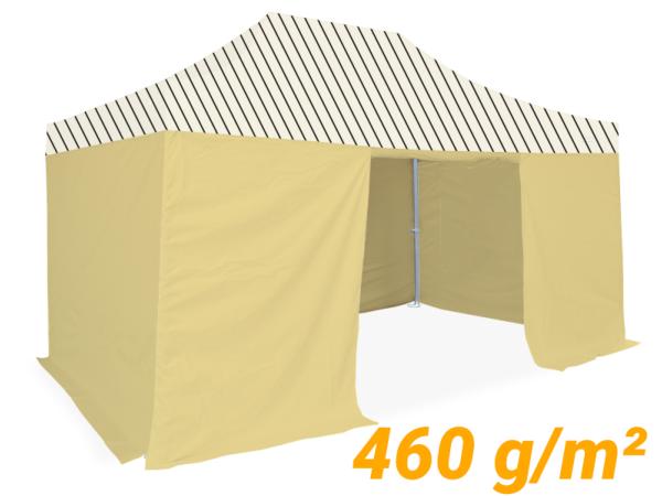 Pack Latéral 4 cotés 3x4.5m 460g/m² | 3 pleines + 1 porte