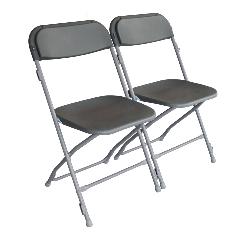 Chaise pliante grise Harmonie M2 - lot de 6 pièces
